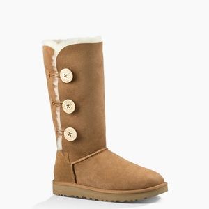 NEW UGG bailey button tall chestnut boots